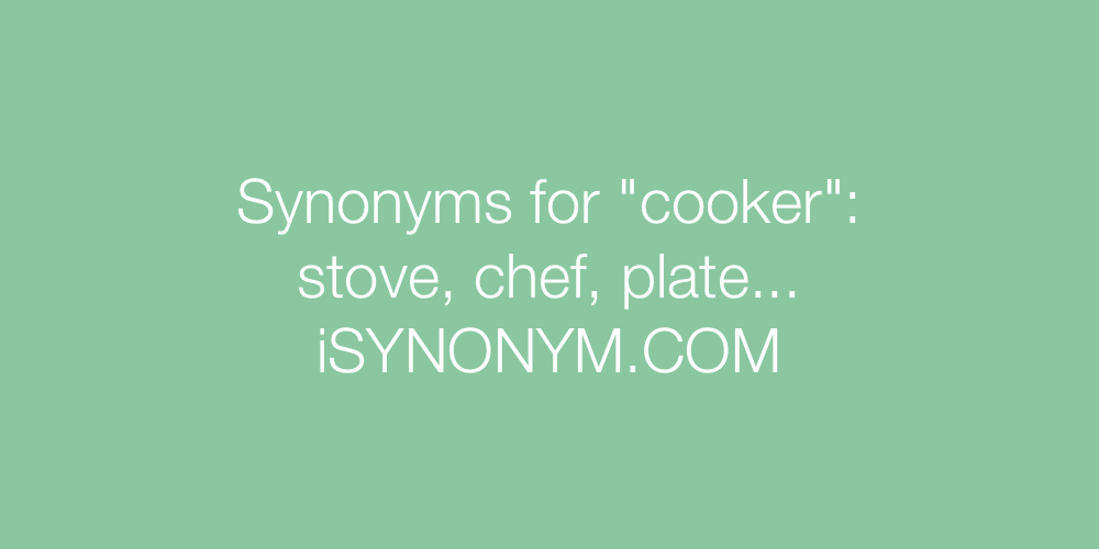 Synonyms cooker