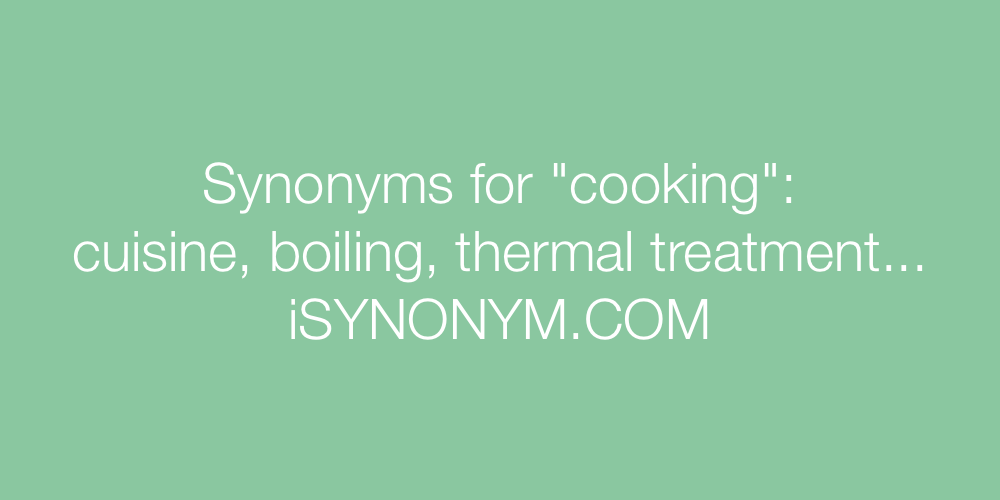 Synonyms cooking