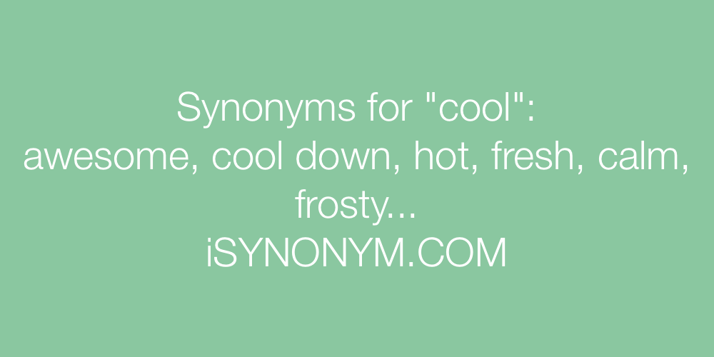 Synonyms cool