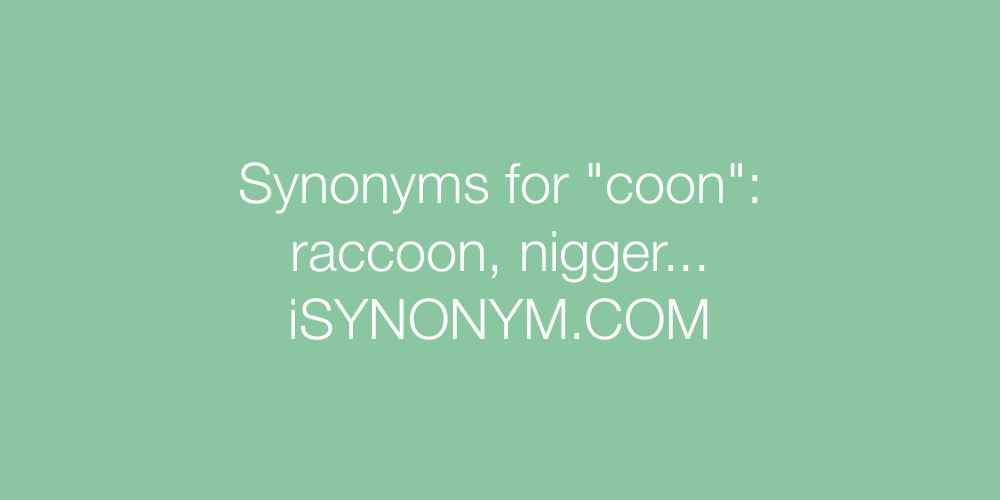 Synonyms coon