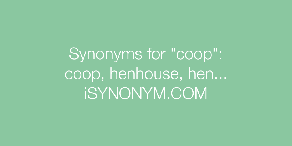Synonyms coop
