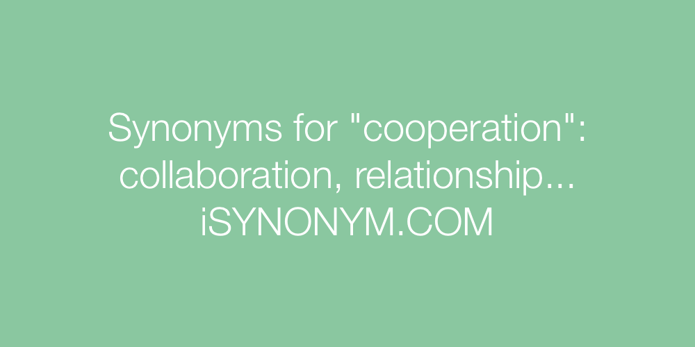 Synonyms cooperation