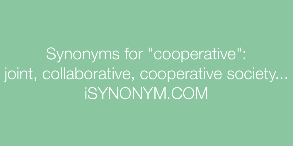 Synonyms cooperative