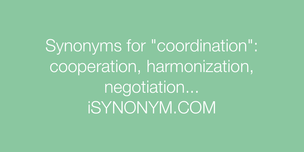 Synonyms coordination