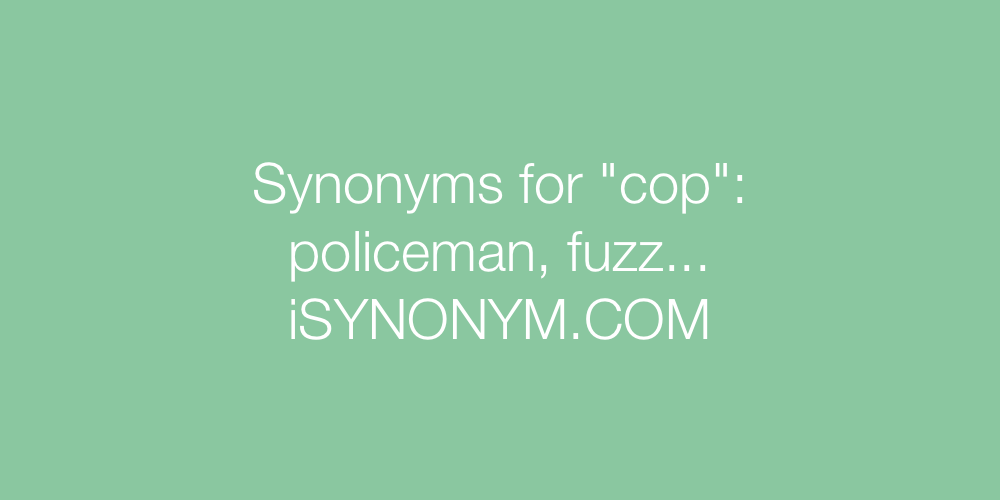 Synonyms cop