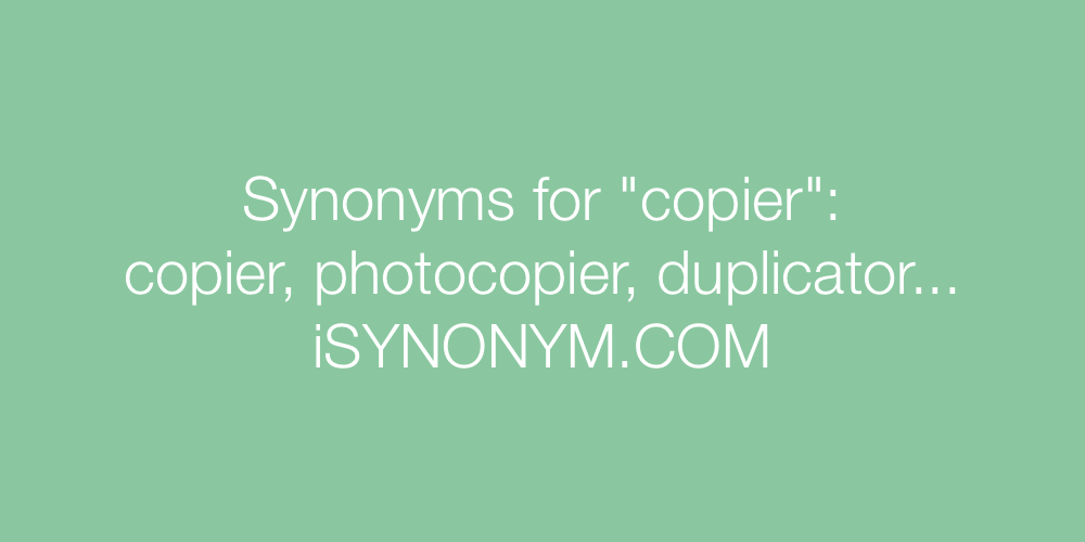 Synonyms copier