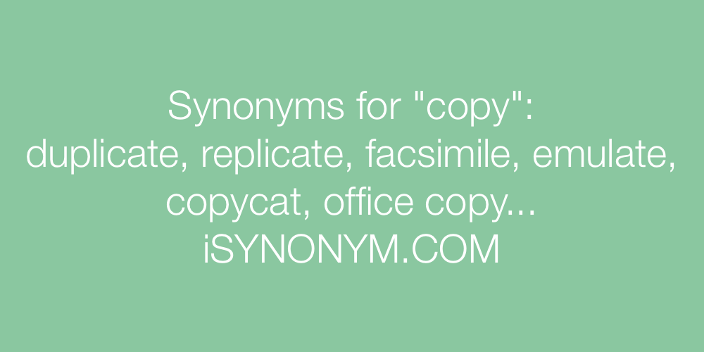 Synonyms copy