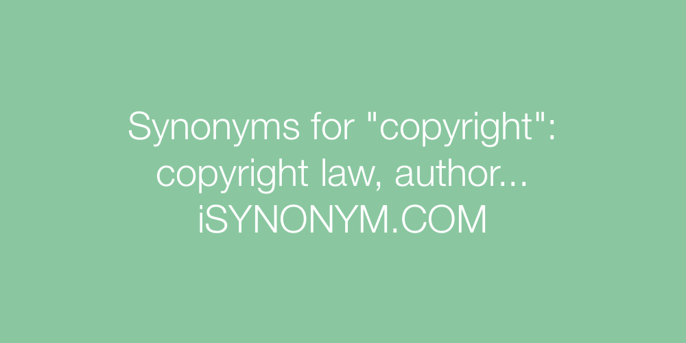 Synonyms copyright
