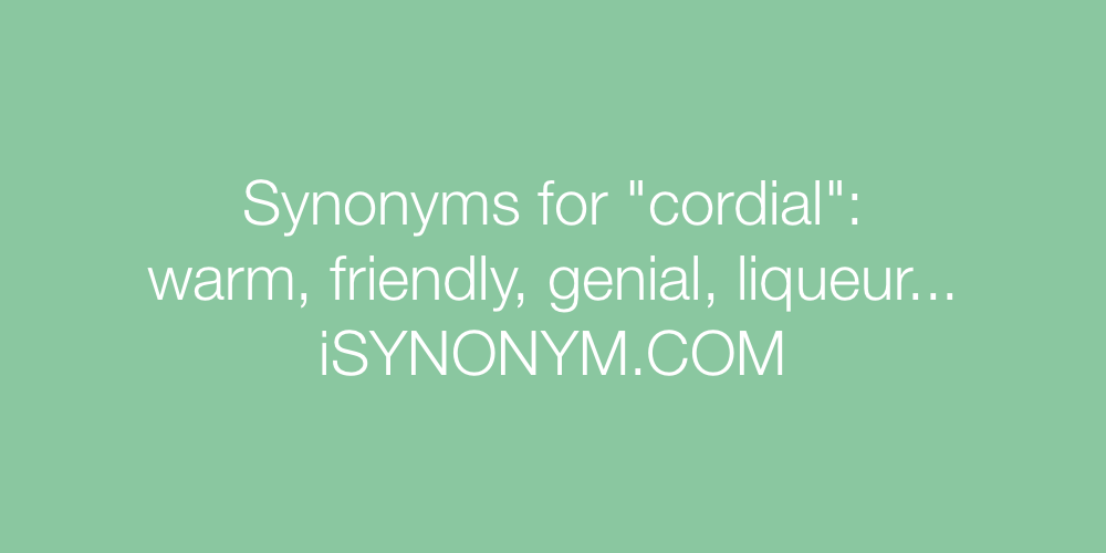 Synonyms cordial