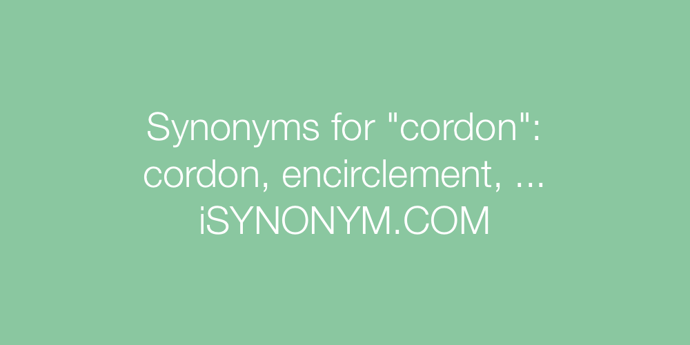 Synonyms cordon