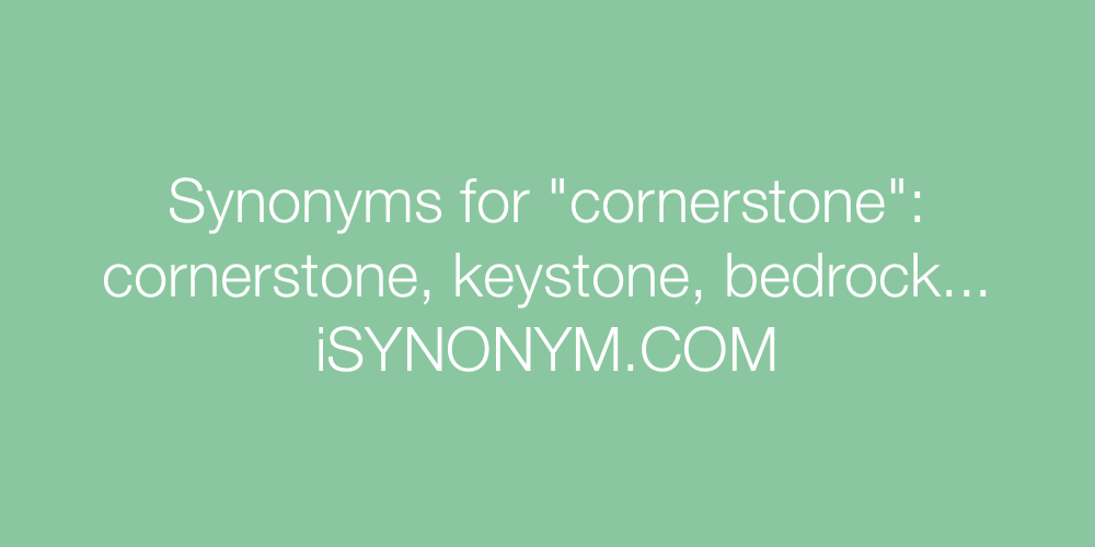 Synonyms cornerstone