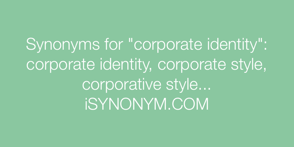 Synonyms corporate identity