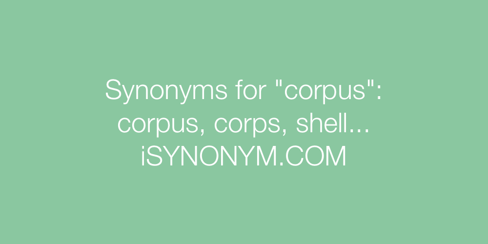 Synonyms corpus