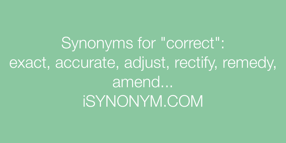 Synonyms correct