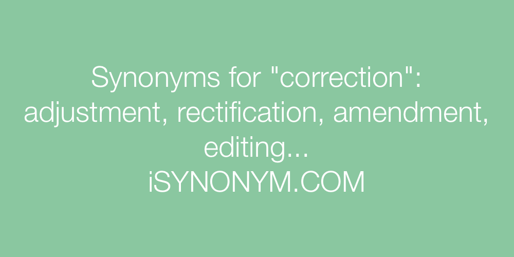 Synonyms correction