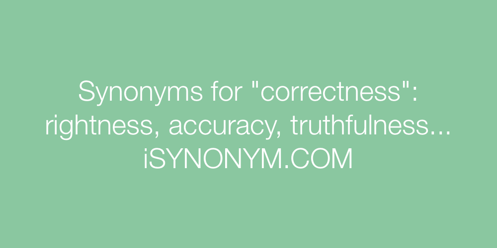Synonyms correctness
