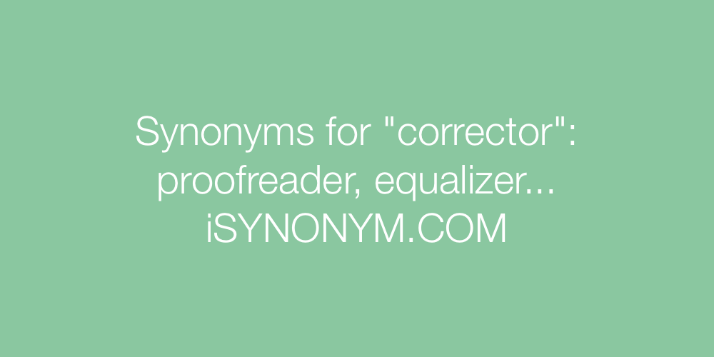 Synonyms corrector