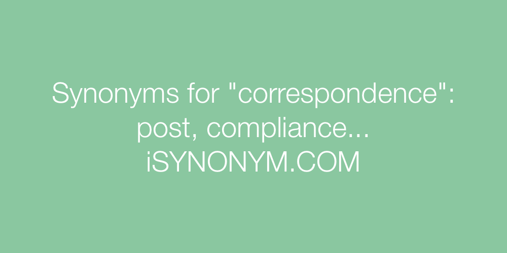 Synonyms correspondence