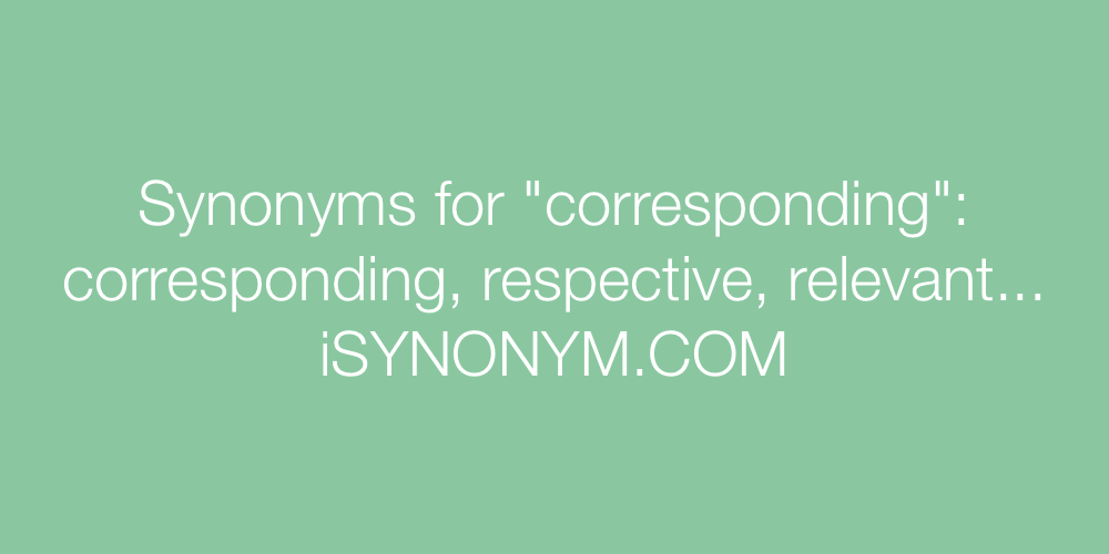 Synonyms corresponding