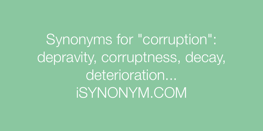 Synonyms corruption