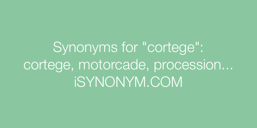 Synonyms cortege