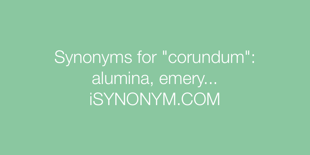 Synonyms corundum