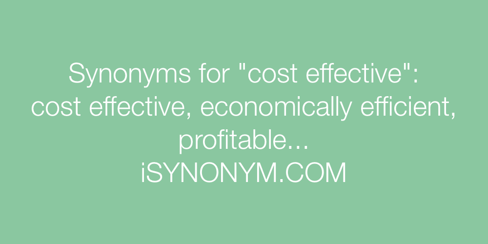 Synonyms cost effective