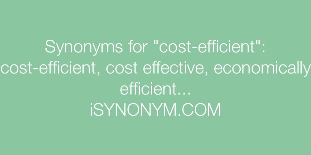 Synonyms cost-efficient