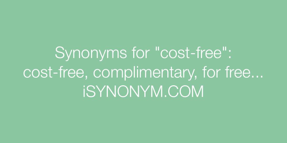 Synonyms cost-free