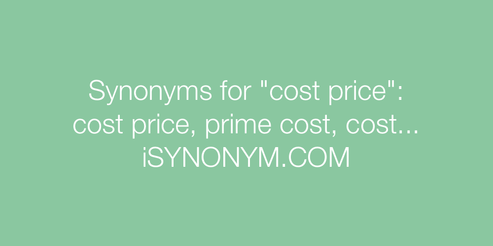 Synonyms cost price