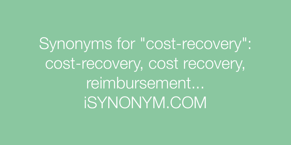 Synonyms cost-recovery