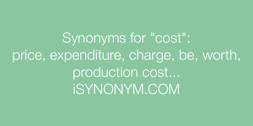 Synonyms cost