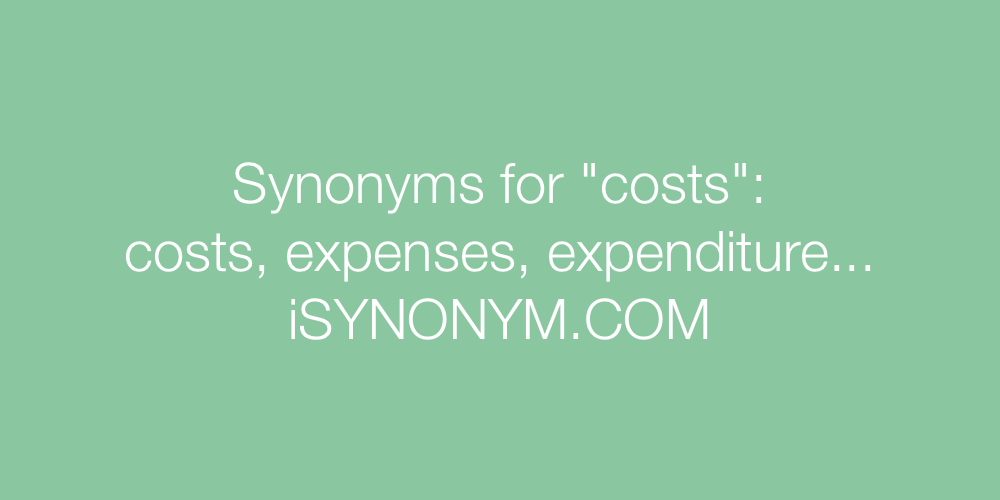 Synonyms costs