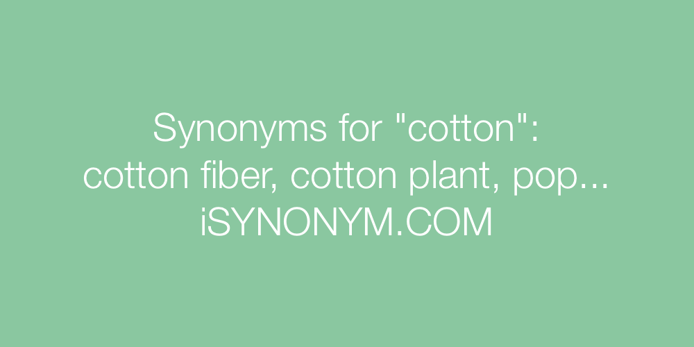 Synonyms cotton