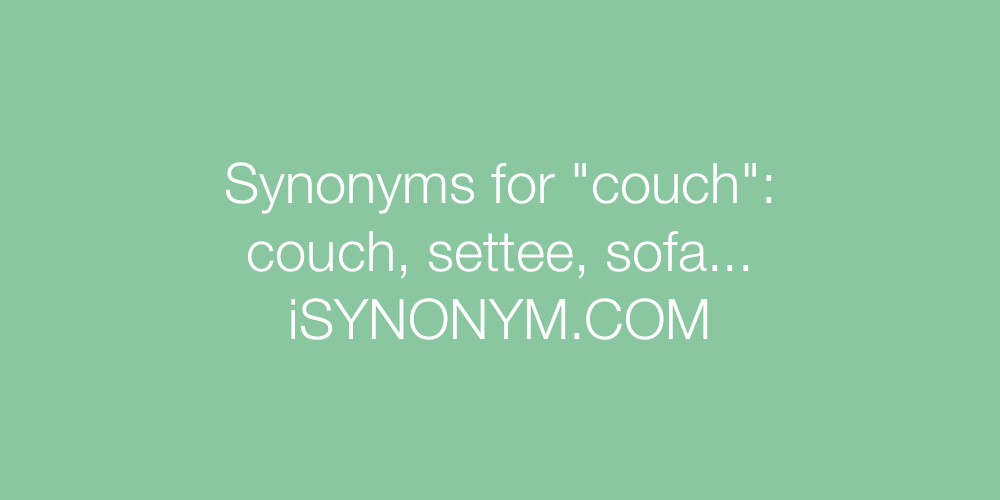 Synonyms couch
