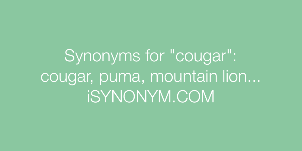 Synonyms cougar