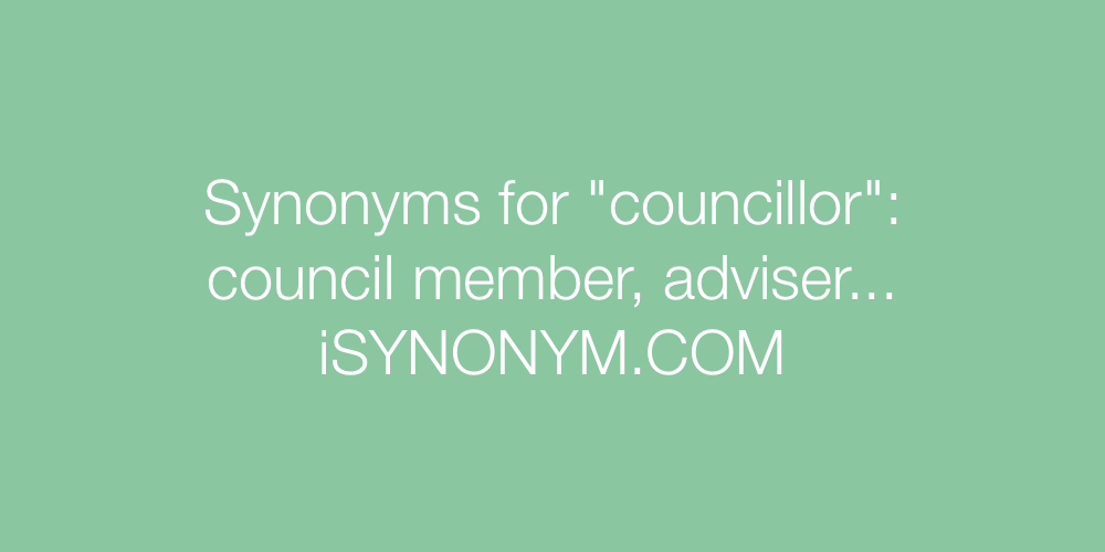 Synonyms councillor