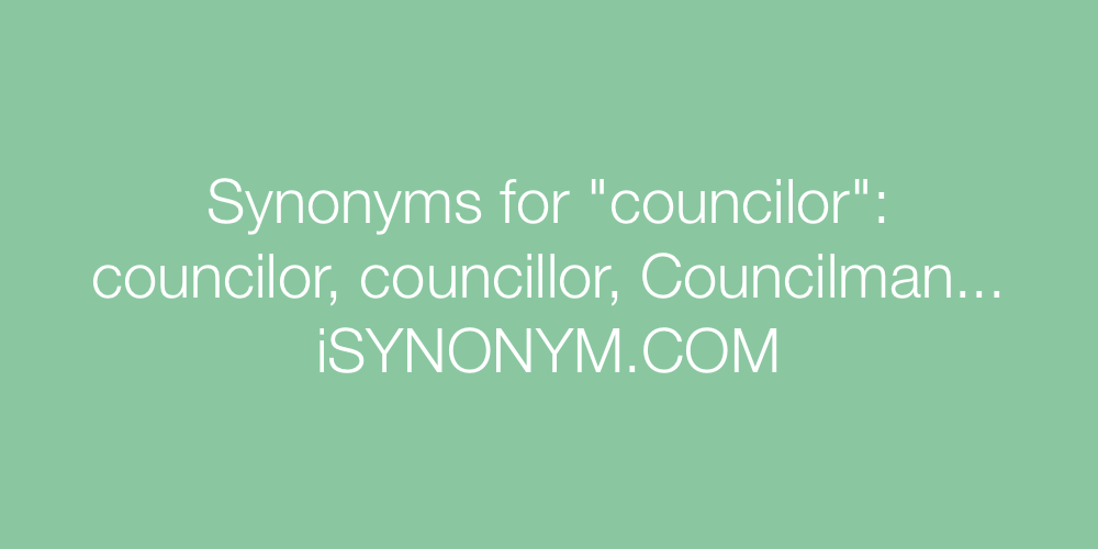 Synonyms councilor