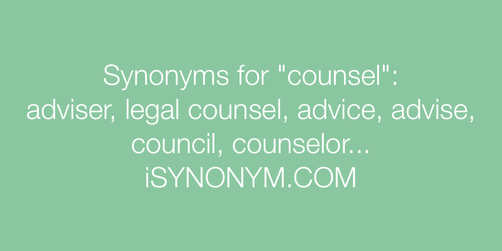 Synonyms counsel