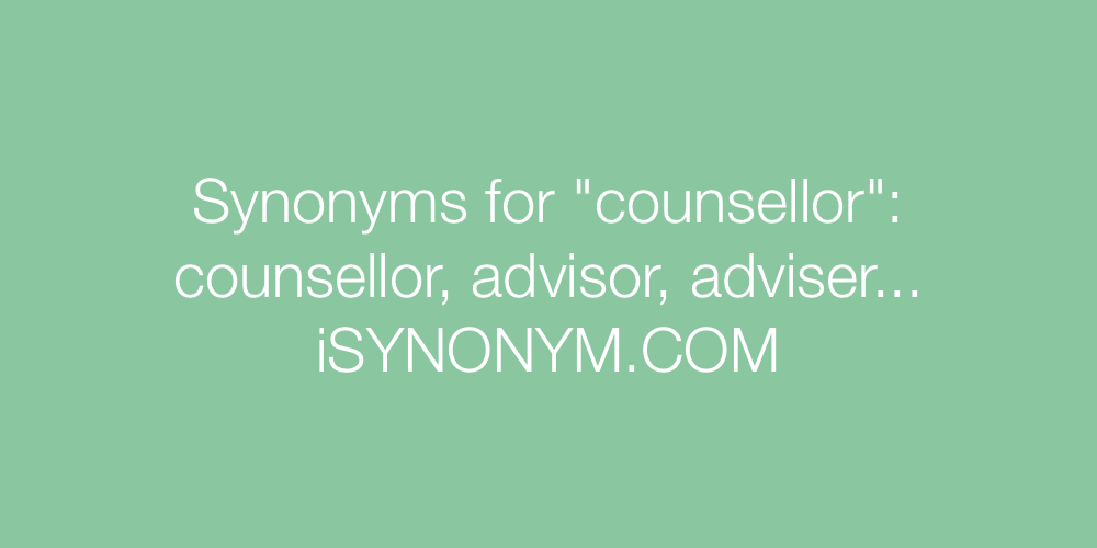 Synonyms counsellor