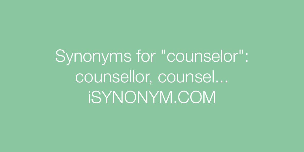 Synonyms counselor
