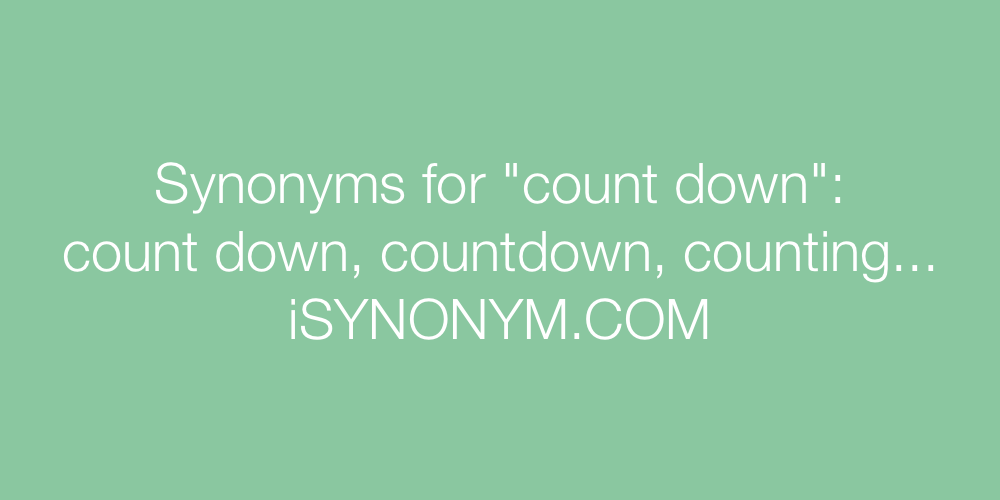 Synonyms count down