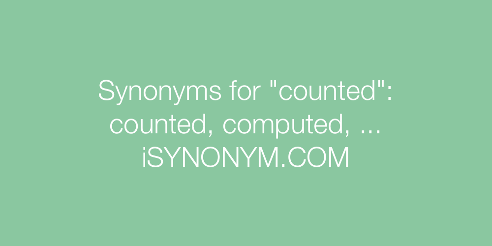 Synonyms counted