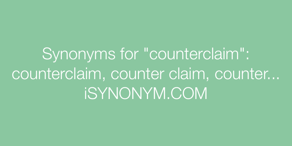 Synonyms counterclaim