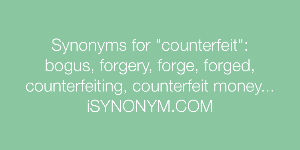 Synonyms counterfeit