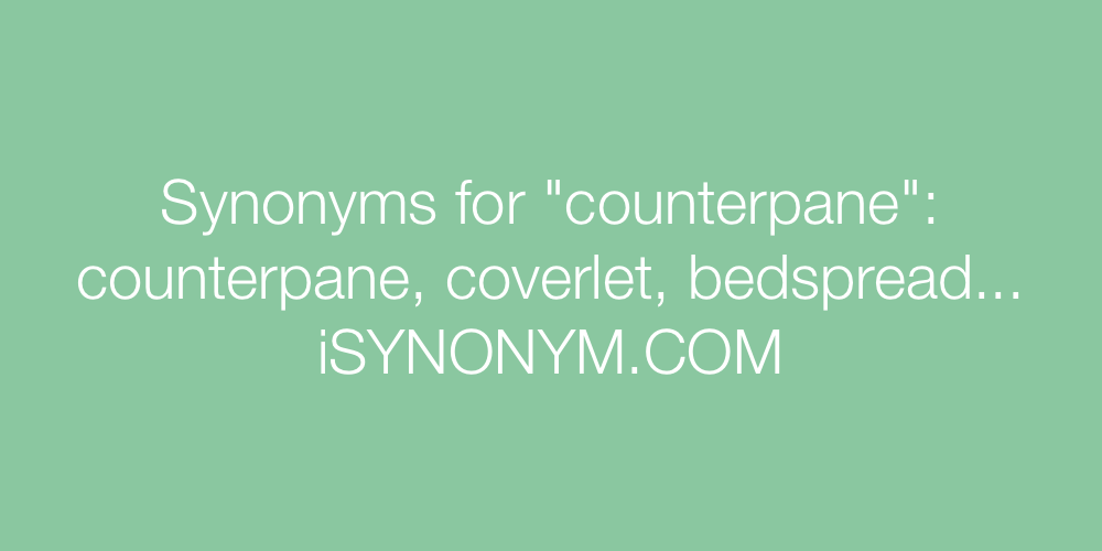 Synonyms counterpane