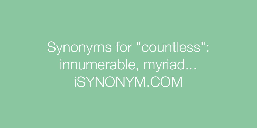 Synonyms countless