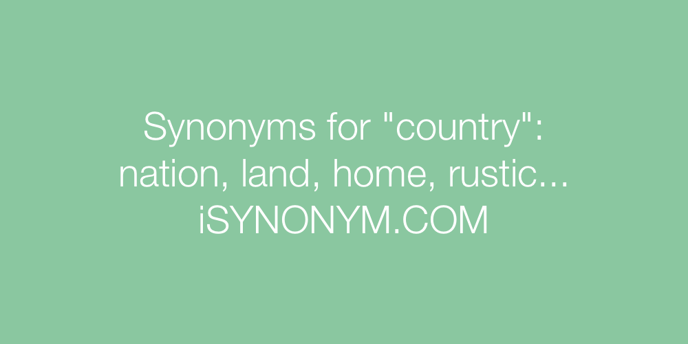 Synonyms country
