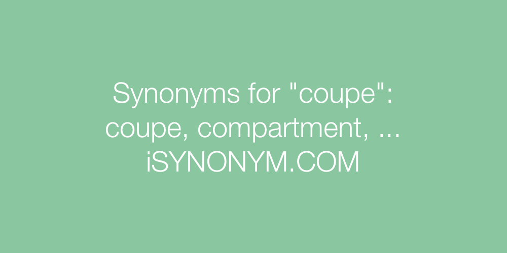 Synonyms coupe