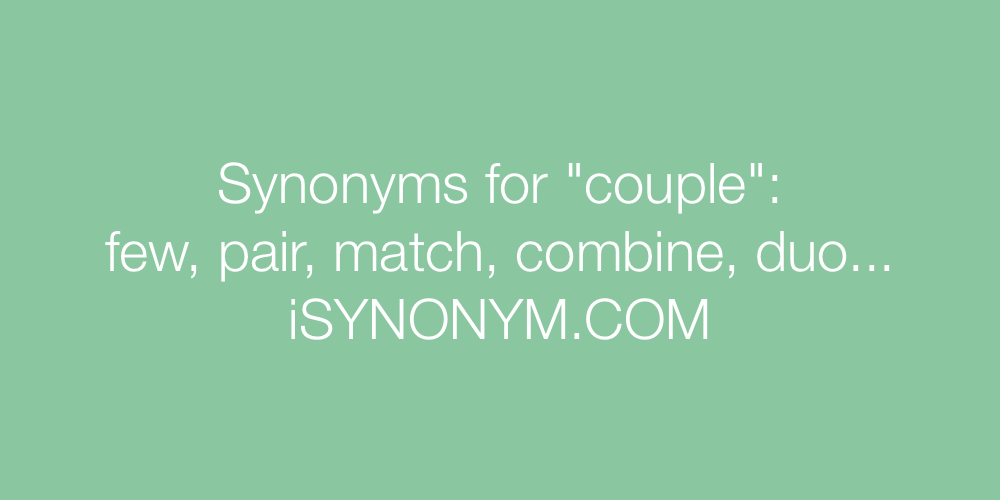 Synonyms couple